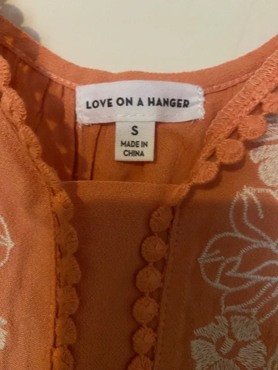 Love on a hanger Orange Floral-Embroidered Spaghetti-Strap Cami - Picture 2 of 4